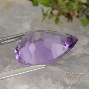 Ametista Berinjela Violeta Natural 6.54ct, Formato de pêra, VVS-VS