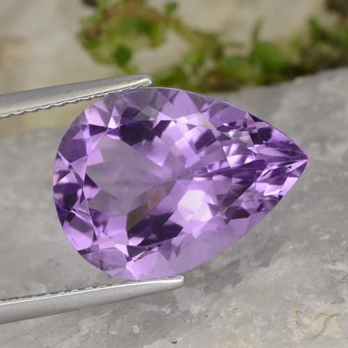 7.09ct Natural Violeta Púrpura Ametista, Formato de pêra, VS
