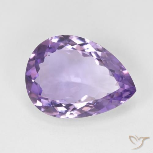 Ametista Violeta médio Natural 6.93ct, Formato de pêra, VVS-VS