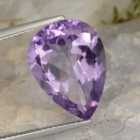 Ametista Violeta Púrpura Natural 6.77ct, Formato de pêra, VS