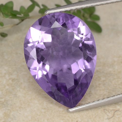 6.32ct Natural Violeta Profundo Ametista, Formato de pêra, VS