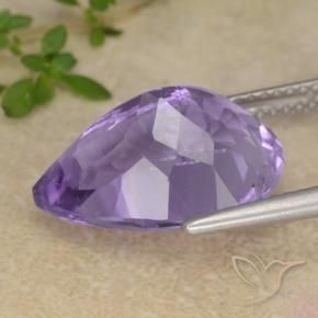 Ametista Violeta médio Natural 7.18ct, Formato de pêra, VS