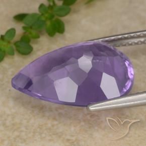 Ametista Berinjela Violeta Natural 6.51ct, Formato de pêra, VS