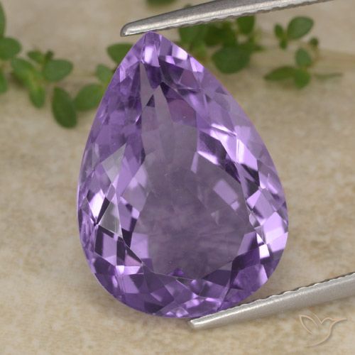 7.00ct Natural Violeta médio Ametista, Formato de pêra, VVS-VS