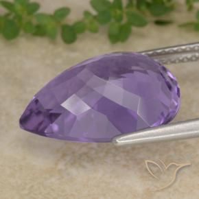 Ametista Violeta médio Natural 7.00ct, Formato de pêra, VVS-VS
