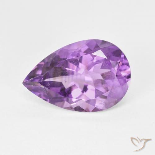 5.06ct Natural Violeta Púrpura Ametista, Formato de pêra, VS