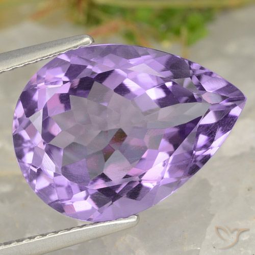 7.05ct Natural Violeta médio Ametista, Formato de pêra, VVS-VS