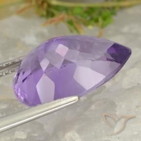 Ametista Violeta médio Natural 7.05ct, Formato de pêra, VVS-VS