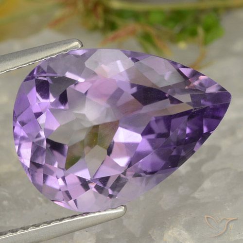6.68ct Natural Violeta Púrpura Ametista, Formato de pêra, VVS-VS