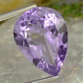 Ametista Violeta claro Natural 7.68ct, Formato de pêra, VVS-VS
