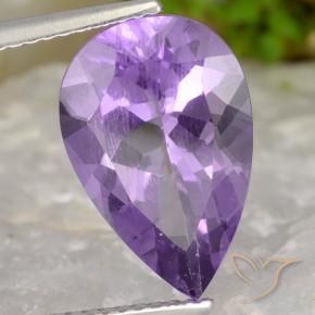 Ametista Violeta rosado Natural 4.57ct, Formato de pêra, VS