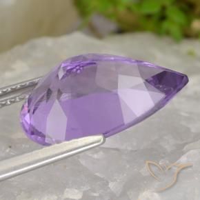 Ametista Violeta rosado Natural 4.57ct, Formato de pêra, VS