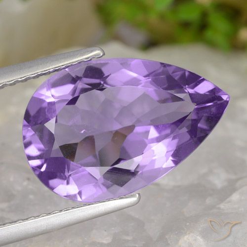 4.77ct Natural Violeta rosado Ametista, Formato de pêra, VS