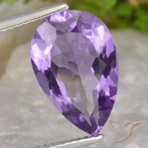 Ametista Violeta rosado Natural 4.77ct, Formato de pêra, VS
