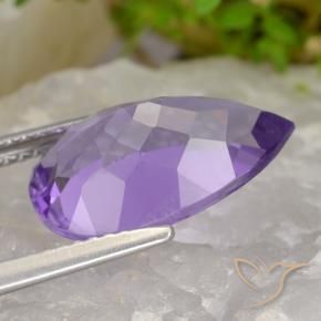 Ametista Violeta rosado Natural 4.77ct, Formato de pêra, VS