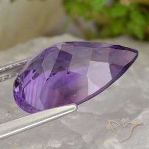 Ametista Violeta médio Natural 4.52ct, Formato de pêra, VVS-VS