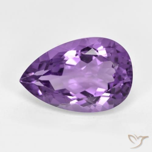 5.43ct Natural Violeta médio Ametista, Formato de pêra, VS
