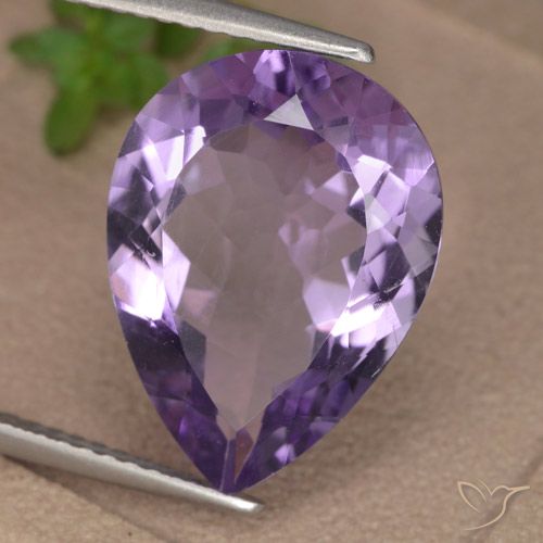 6.64ct Natural Violeta médio Ametista, Formato de pêra, VVS-VS