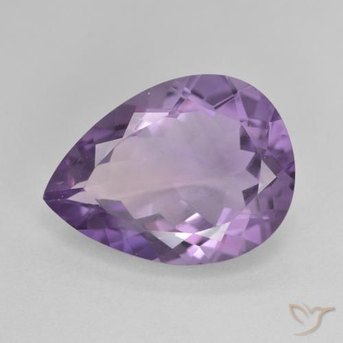 6.69ct Natural Medium Light Purplish-Violet Ametista, Formato de pêra, VVS-VS