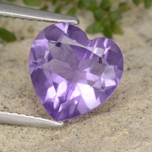 2.76ct Natural Violeta médio Ametista, Coração, VS