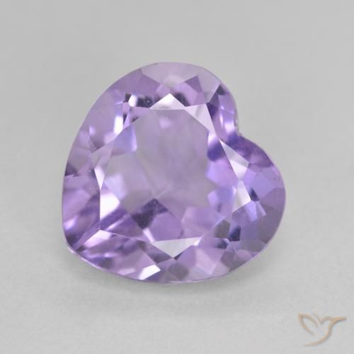 Ametista Violeta médio Natural 3.03ct, Coração, VS