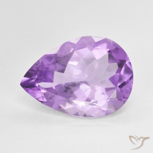 Ametista Violeta Profundo Natural 6.76ct, Formato de pêra, VS