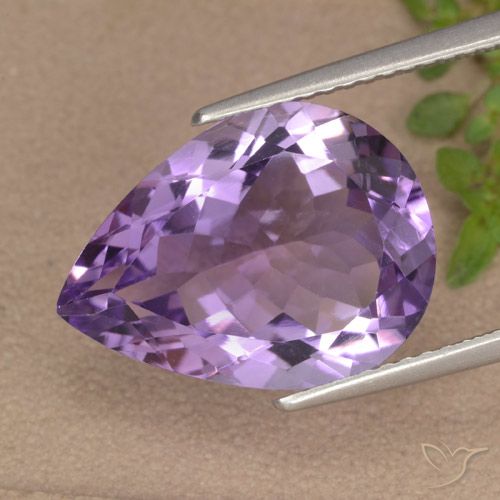 6.52ct Natural Violeta Profundo Ametista, Formato de pêra, VVS-VS