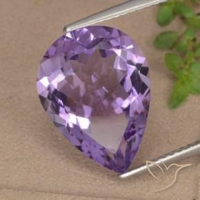 Ametista Violeta Profundo Natural 6.52ct, Formato de pêra, VVS-VS