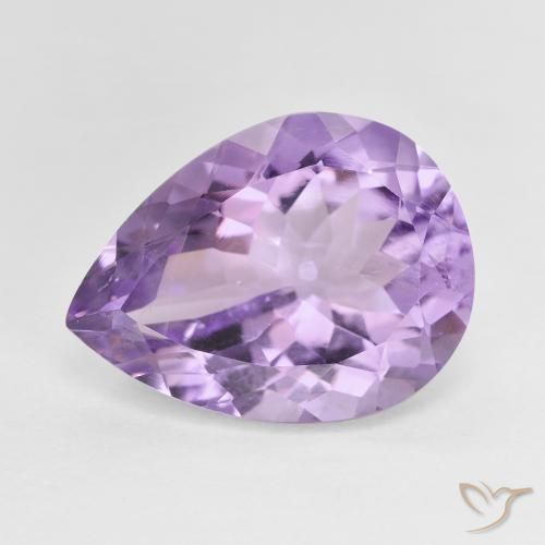 7.28ct Natural Violeta médio Ametista, Formato de pêra, VS