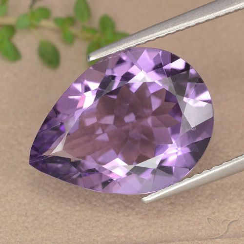 6.18ct Natural Violeta-rosa médio Ametista, Formato de pêra, VS