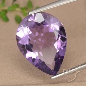 Ametista Violeta-rosa médio Natural 6.18ct, Formato de pêra, VS