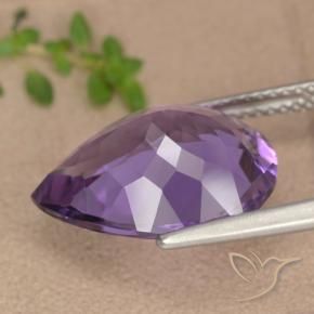 Ametista Violeta-rosa médio Natural 6.18ct, Formato de pêra, VS