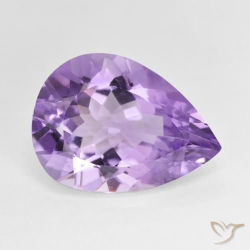 7.29ct Natural Violeta Profundo Ametista, Formato de pêra, VVS-VS