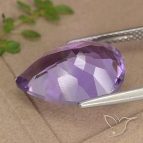 Ametista Violeta Profundo Natural 6.75ct, Formato de pêra, VVS-VS