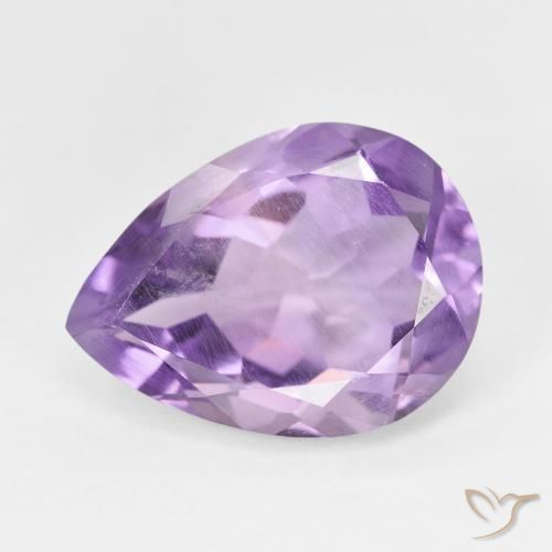 Ametista íris violeta Natural 7.26ct, Formato de pêra, VS