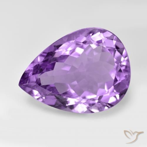 7.04ct Natural Violeta médio Ametista, Formato de pêra, VVS-VS