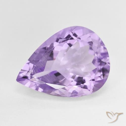 7.28ct Natural Violeta médio Ametista, Formato de pêra, VS