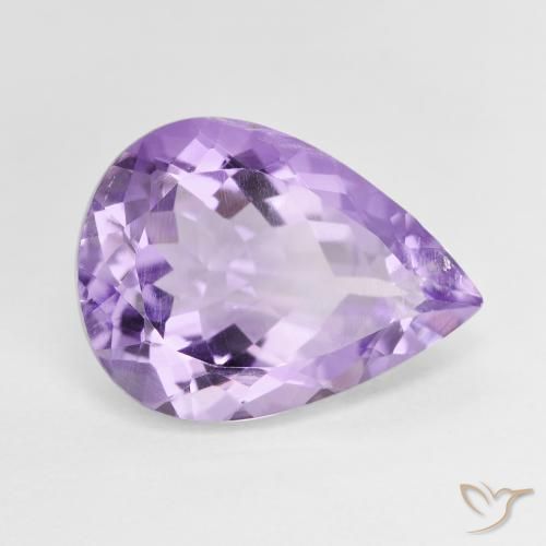 Ametista Violeta médio Natural 7.28ct, Formato de pêra, VS