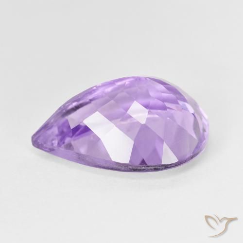 Ametista Violeta médio Natural 7.28ct, Formato de pêra, VS