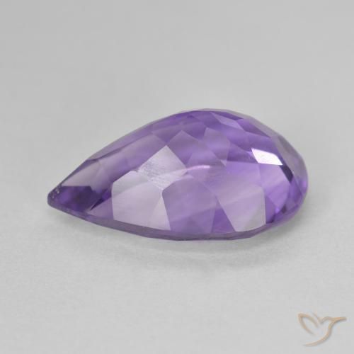 Ametista Violeta Profundo Natural 5.03ct, Formato de pêra, VS