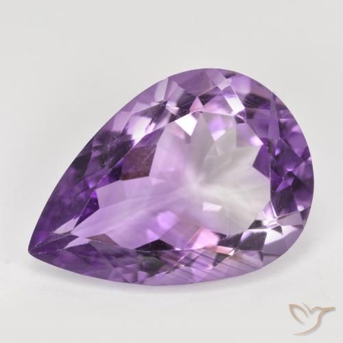 8.04ct Natural Violeta Púrpura Ametista, Formato de pêra, VVS-VS