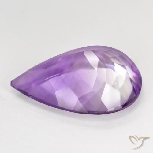 Ametista Violeta Púrpura Natural 8.04ct, Formato de pêra, VVS-VS