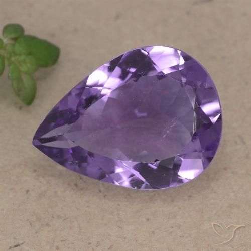 5.94ct Natural Violeta médio Ametista, Formato de pêra, VS