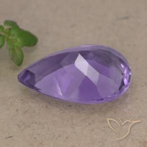 Ametista Violeta médio Natural 5.94ct, Formato de pêra, VS