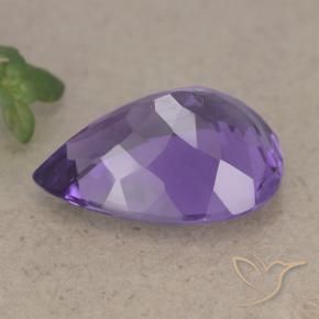 Ametista Violeta médio Natural 6.50ct, Formato de pêra, VS