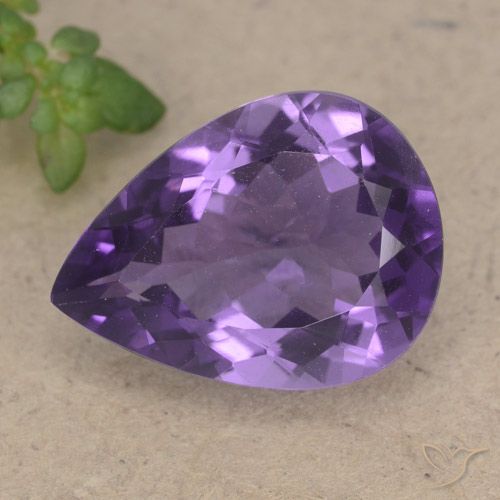 6.77ct Natural Violeta Púrpura Ametista, Formato de pêra, VS