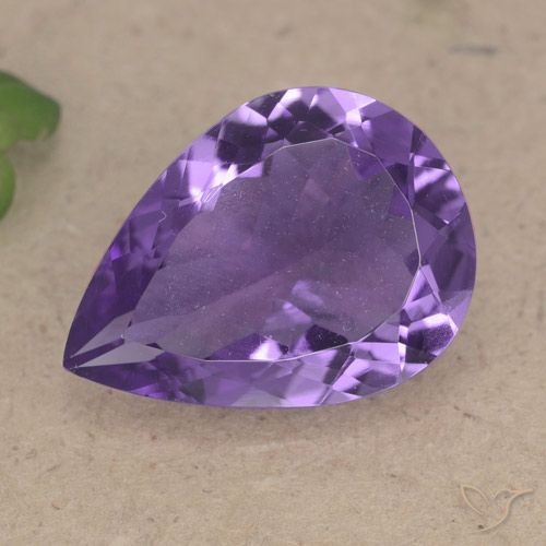 6.08ct Natural Violeta médio Ametista, Formato de pêra, VS