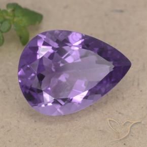 Ametista Violeta Profundo Natural 6.17ct, Formato de pêra, VS