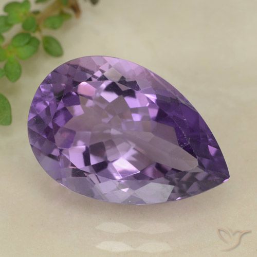 5.04ct Natural Violeta médio Ametista, Formato de pêra, VS