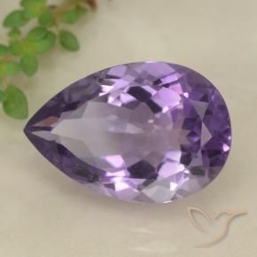 Ametista Violeta médio Natural 5.04ct, Formato de pêra, VS